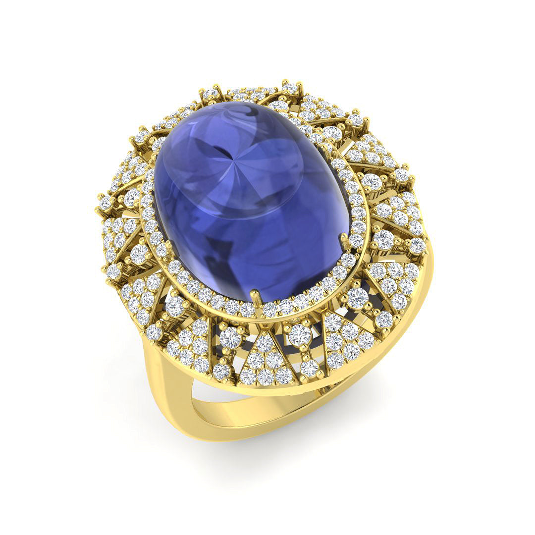 Cabochon Tanzanite Ring