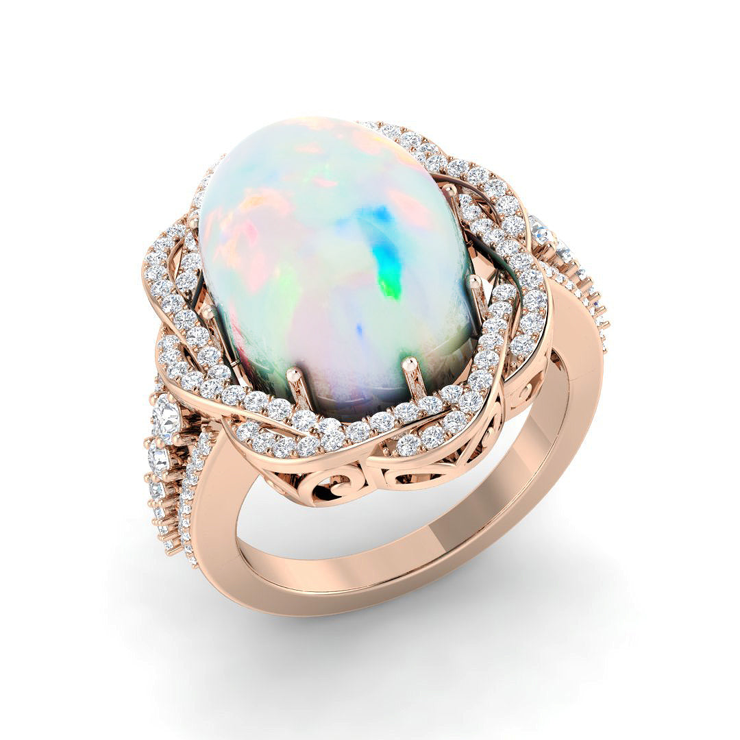 Oval Opal Ring