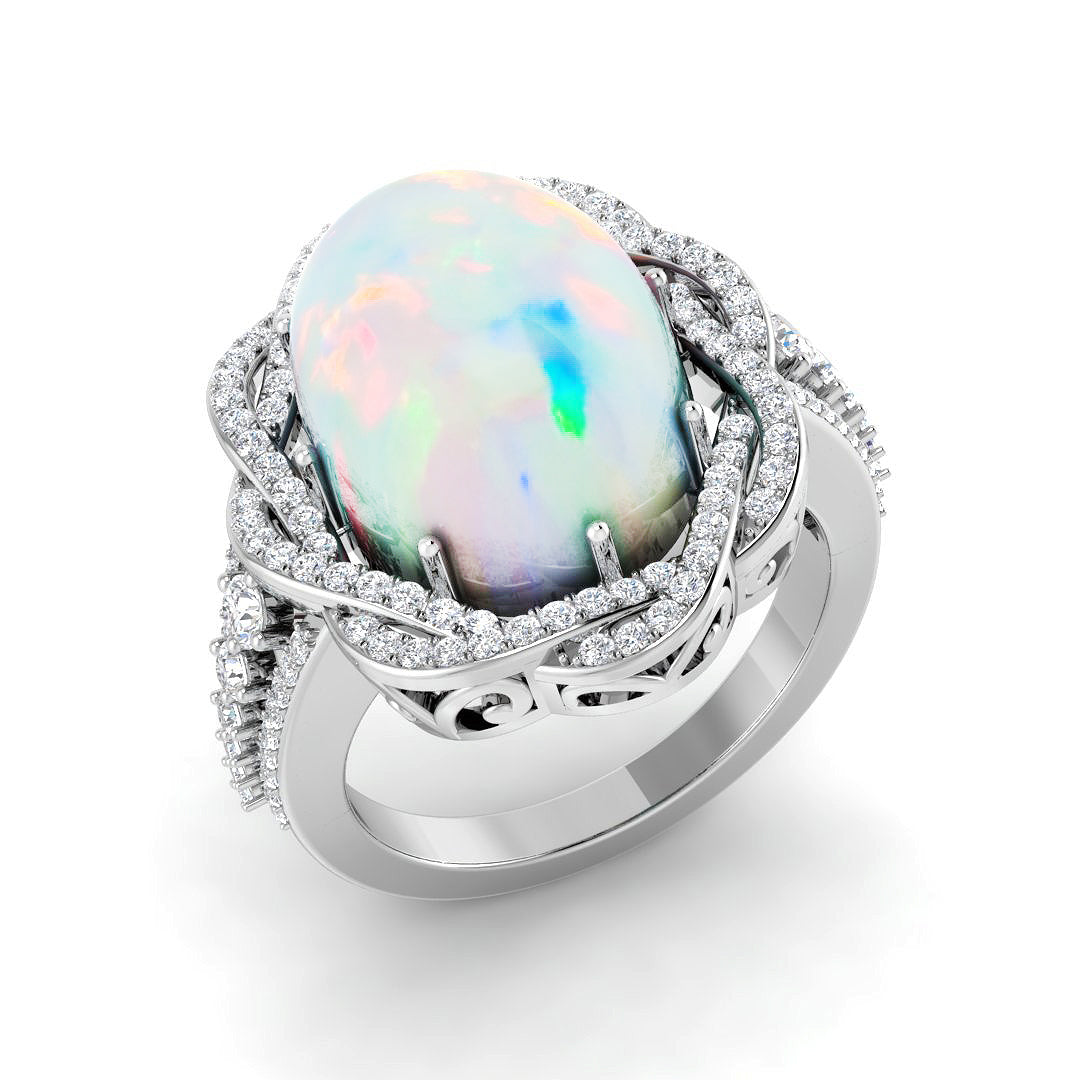 Oval Opal Ring