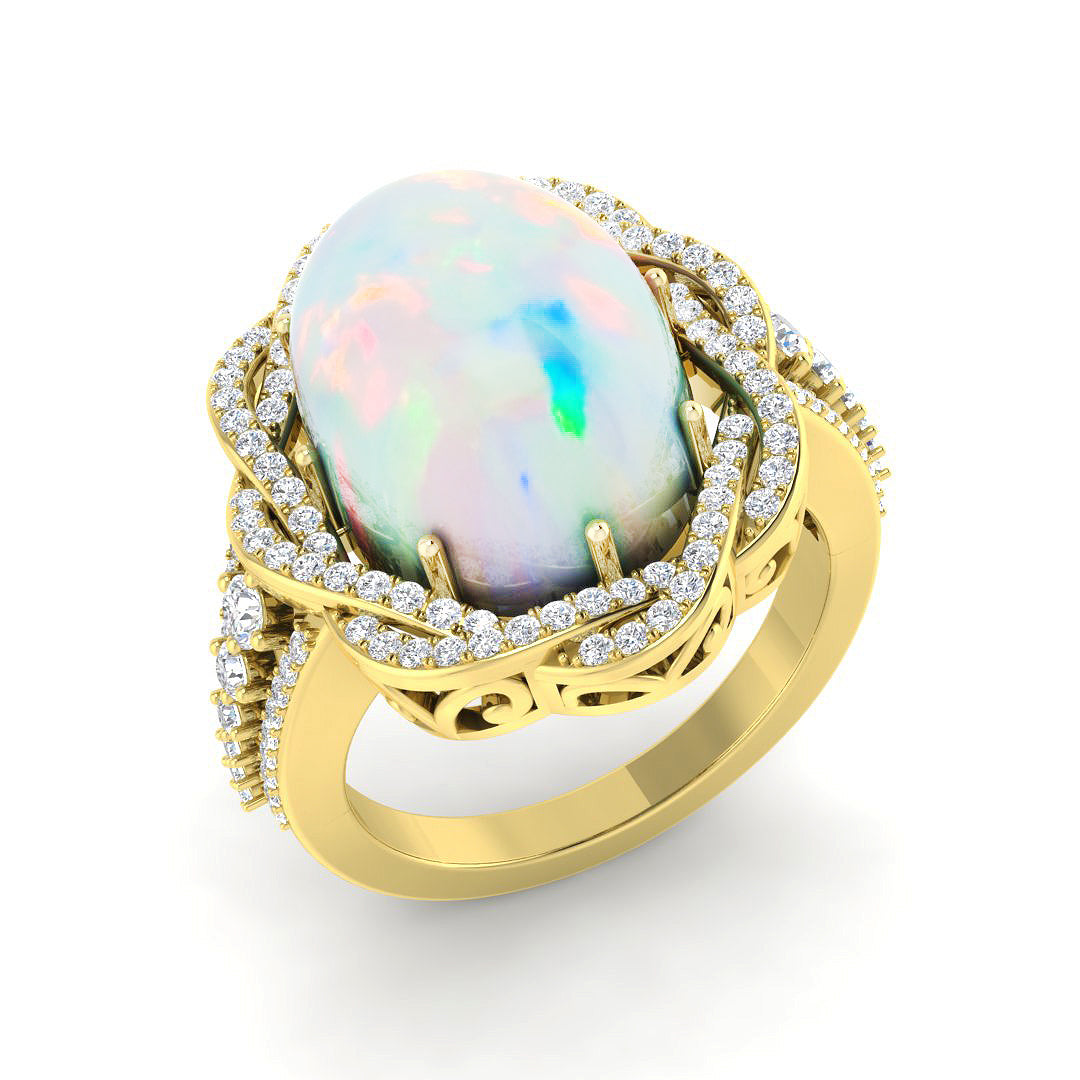 Oval Opal Ring