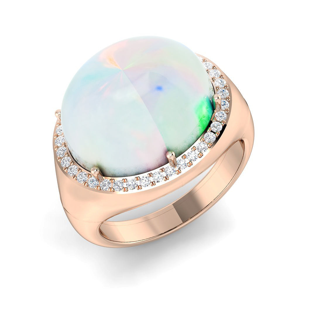 Oval Opal Ring