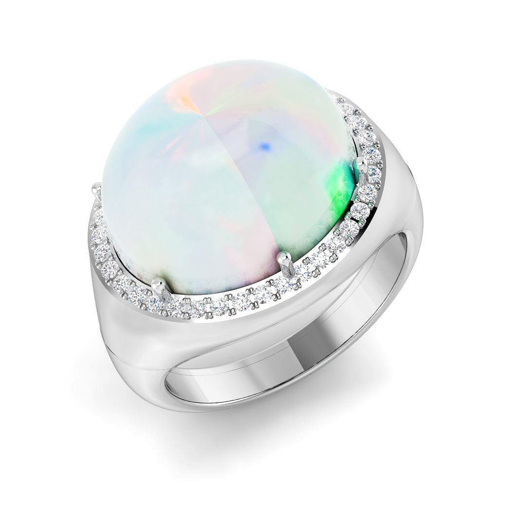 Oval Opal Ring