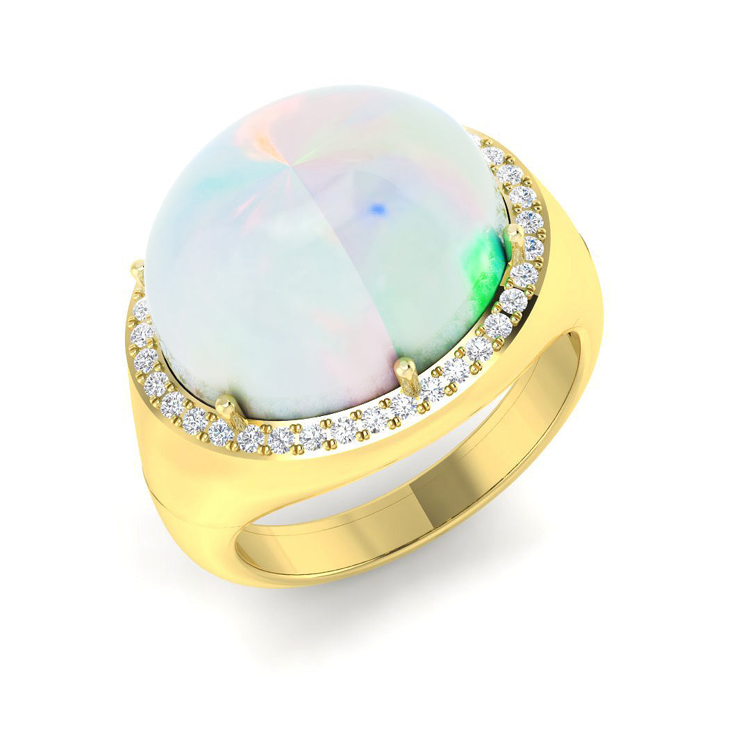 Oval Opal Ring