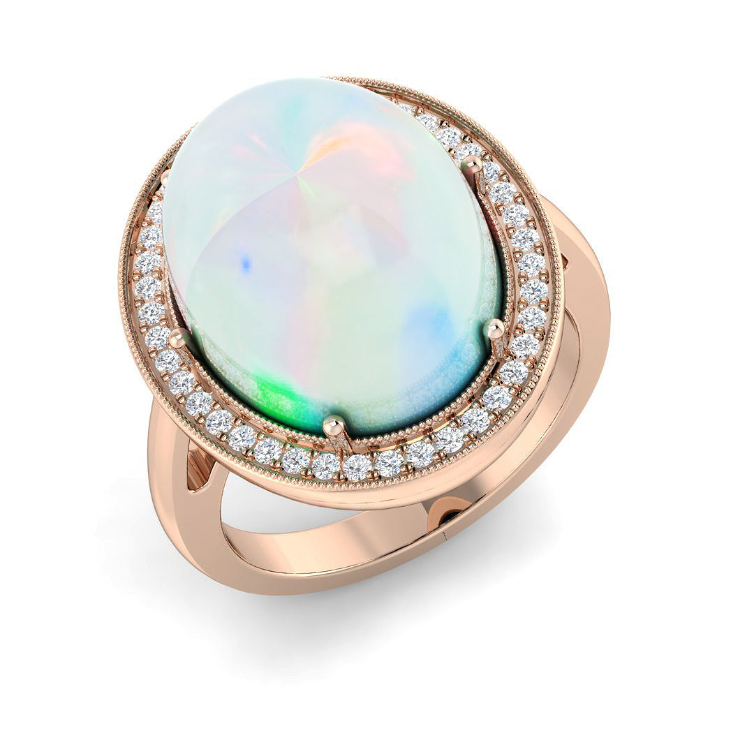 Oval Opal Ring