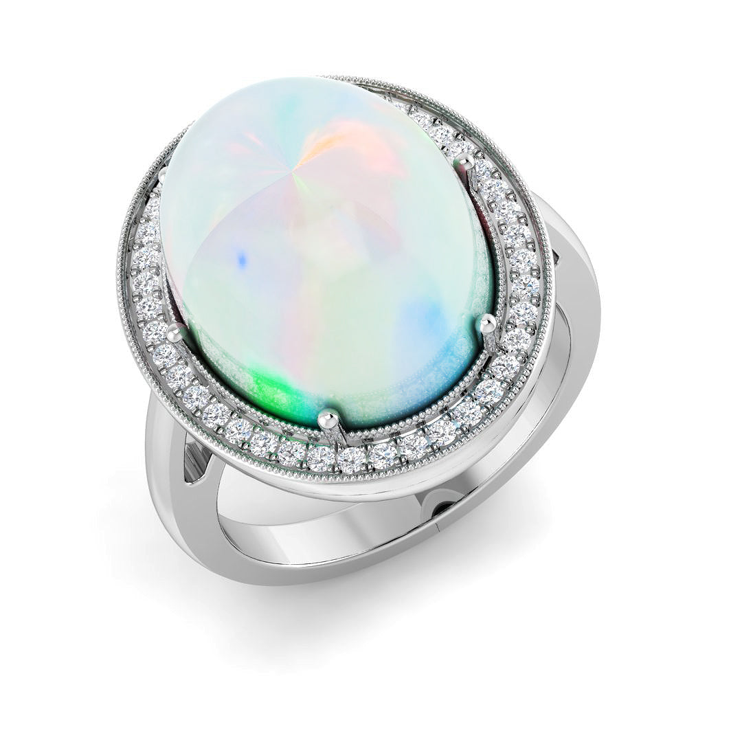 Oval Opal Ring