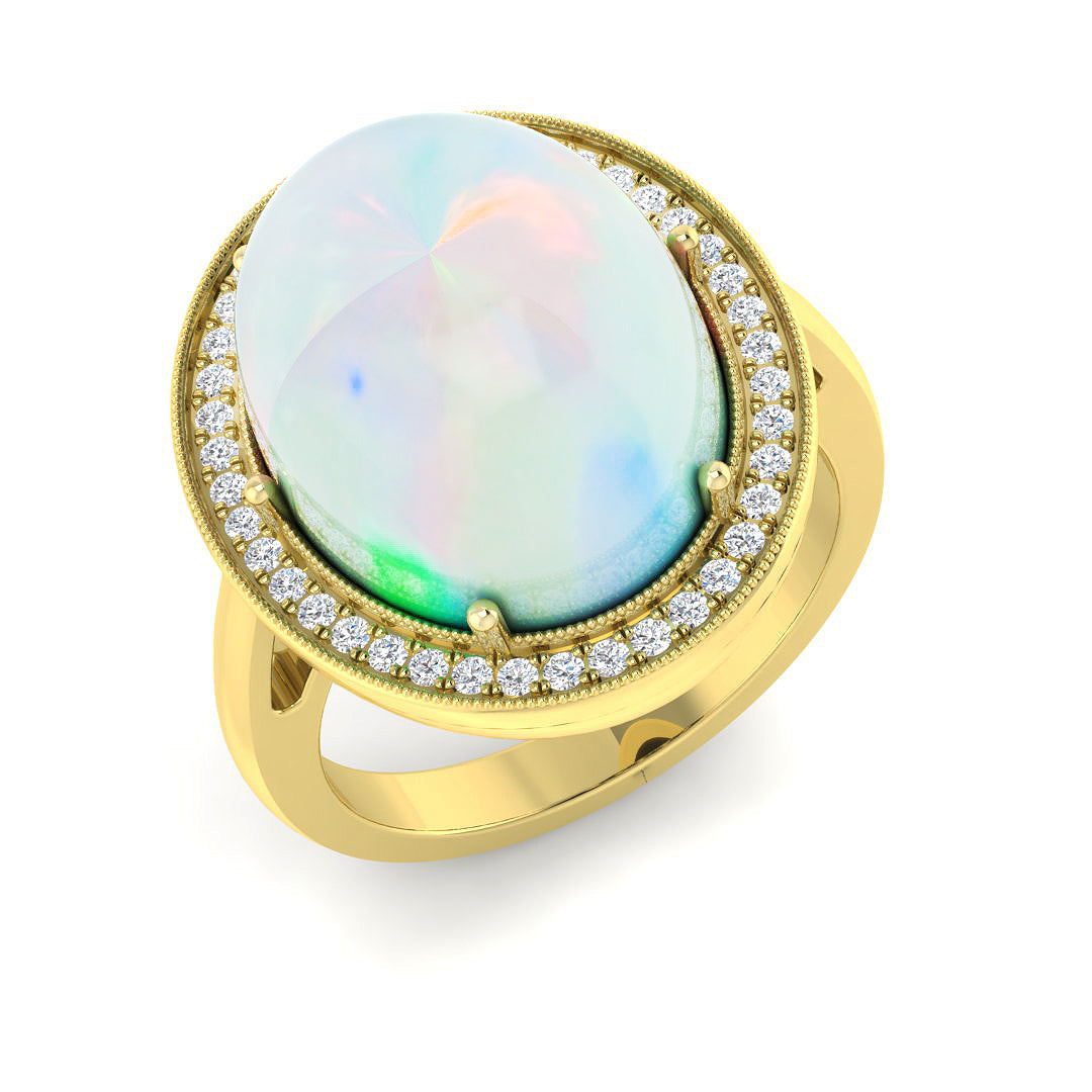 Oval Opal Ring