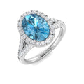 Oval Blue Topaz Ring