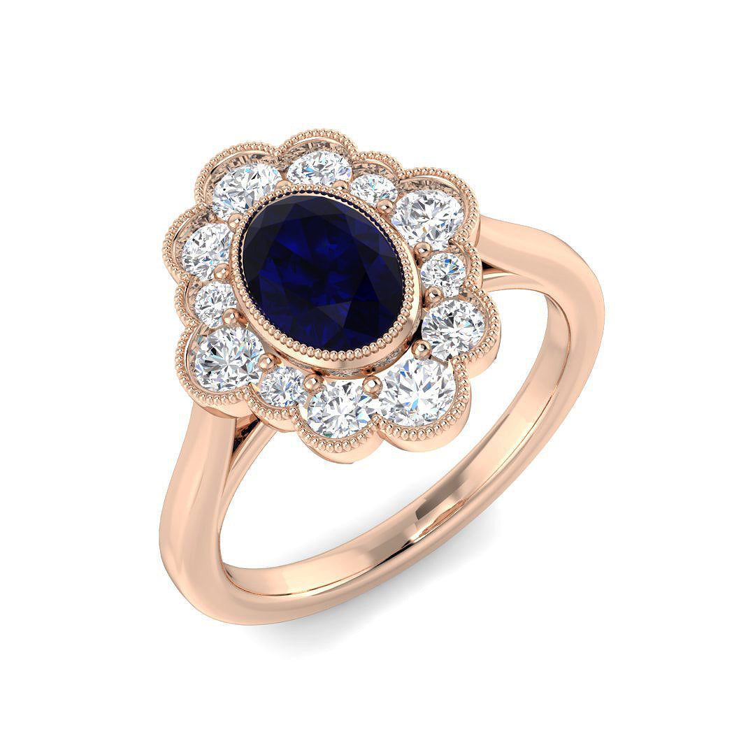 Oval Gemstone Ring