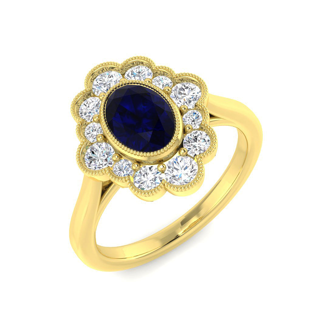 Oval Gemstone Ring
