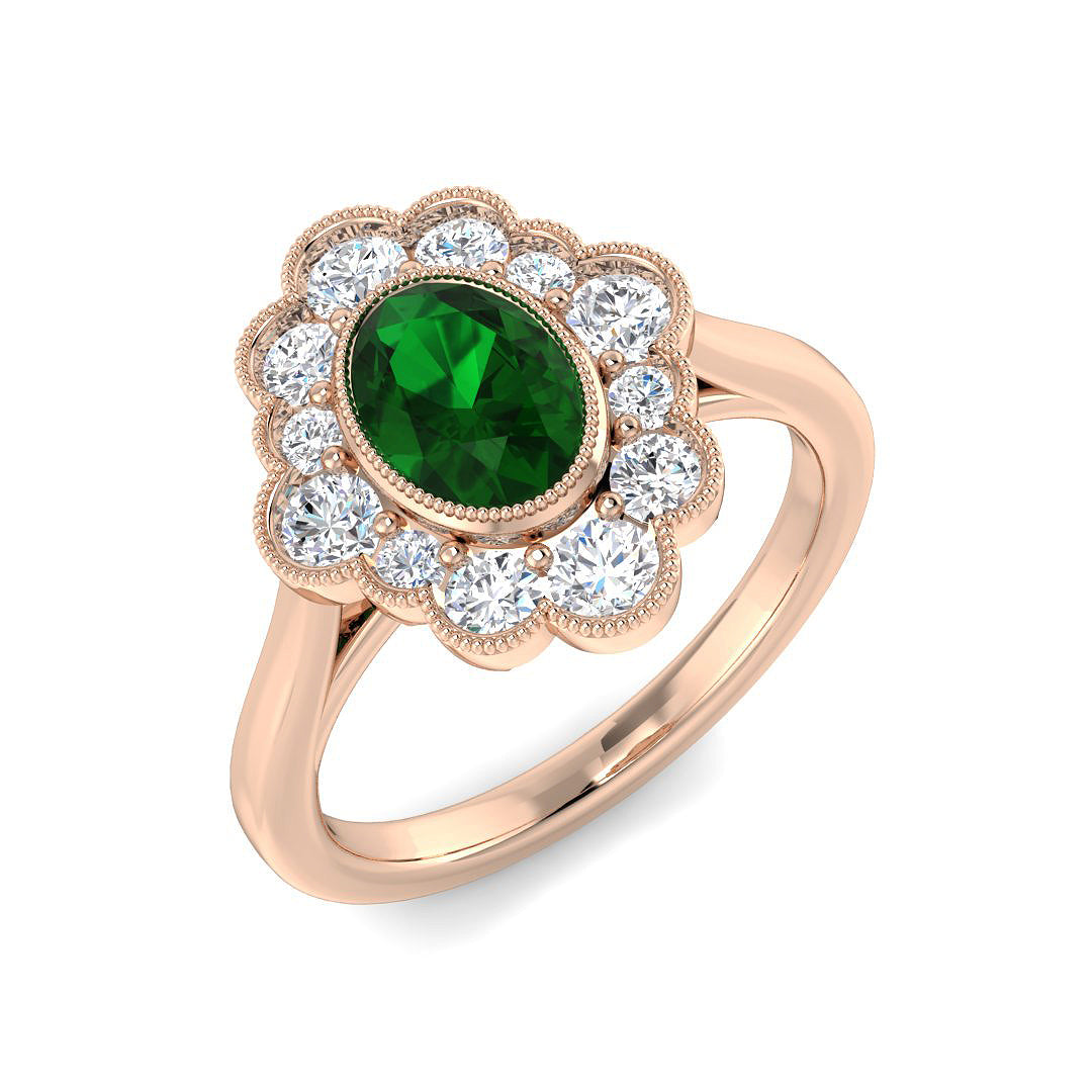 Oval Gemstone Ring