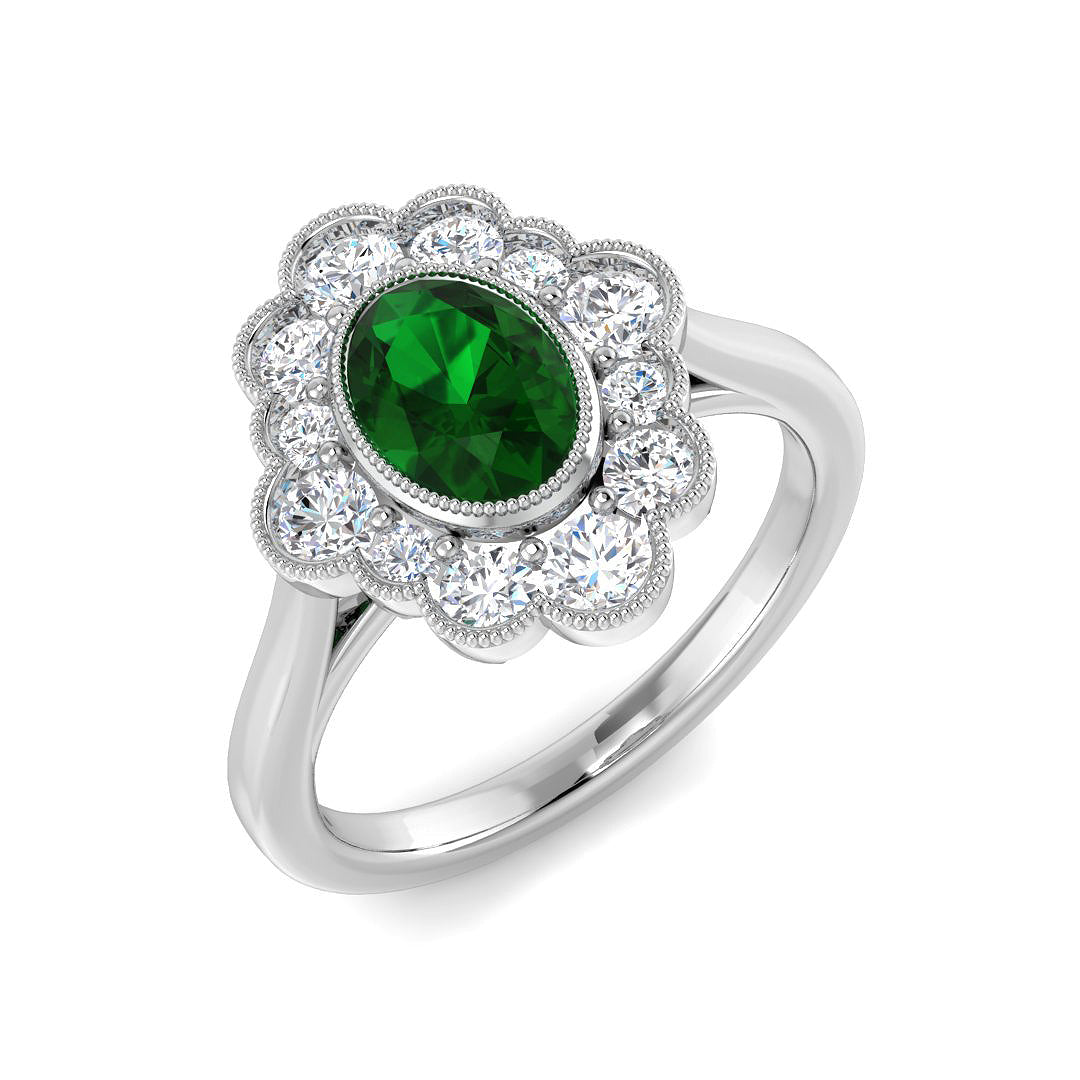 Oval Gemstone Ring