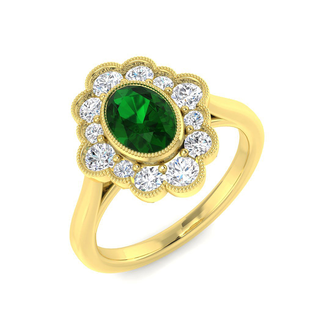 Oval Gemstone Ring