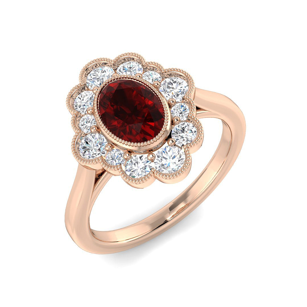Oval Gemstone Ring
