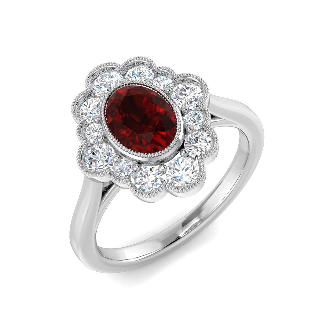 Oval Gemstone Ring