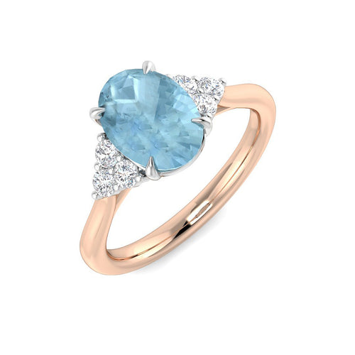 Oval Aquamarine Ring