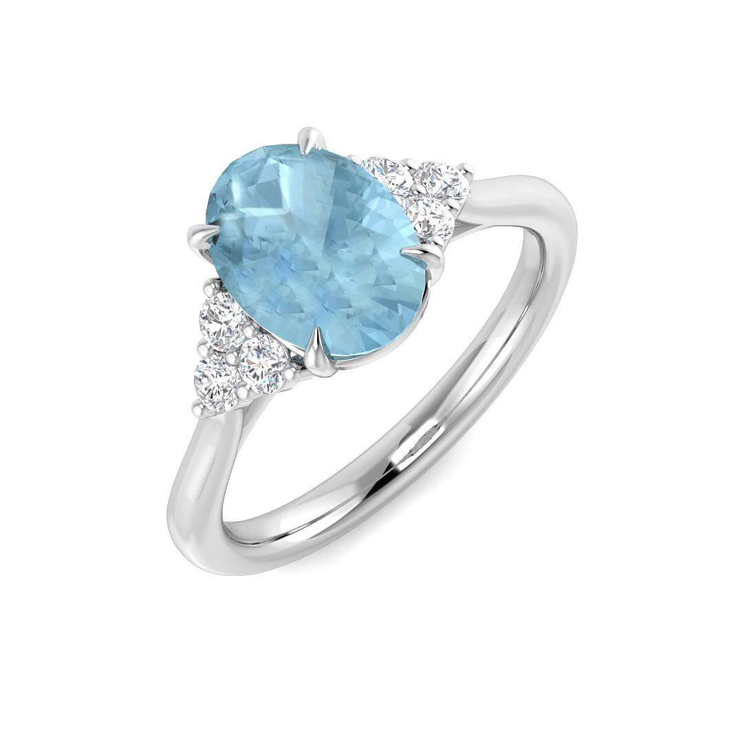 Oval Aquamarine Ring