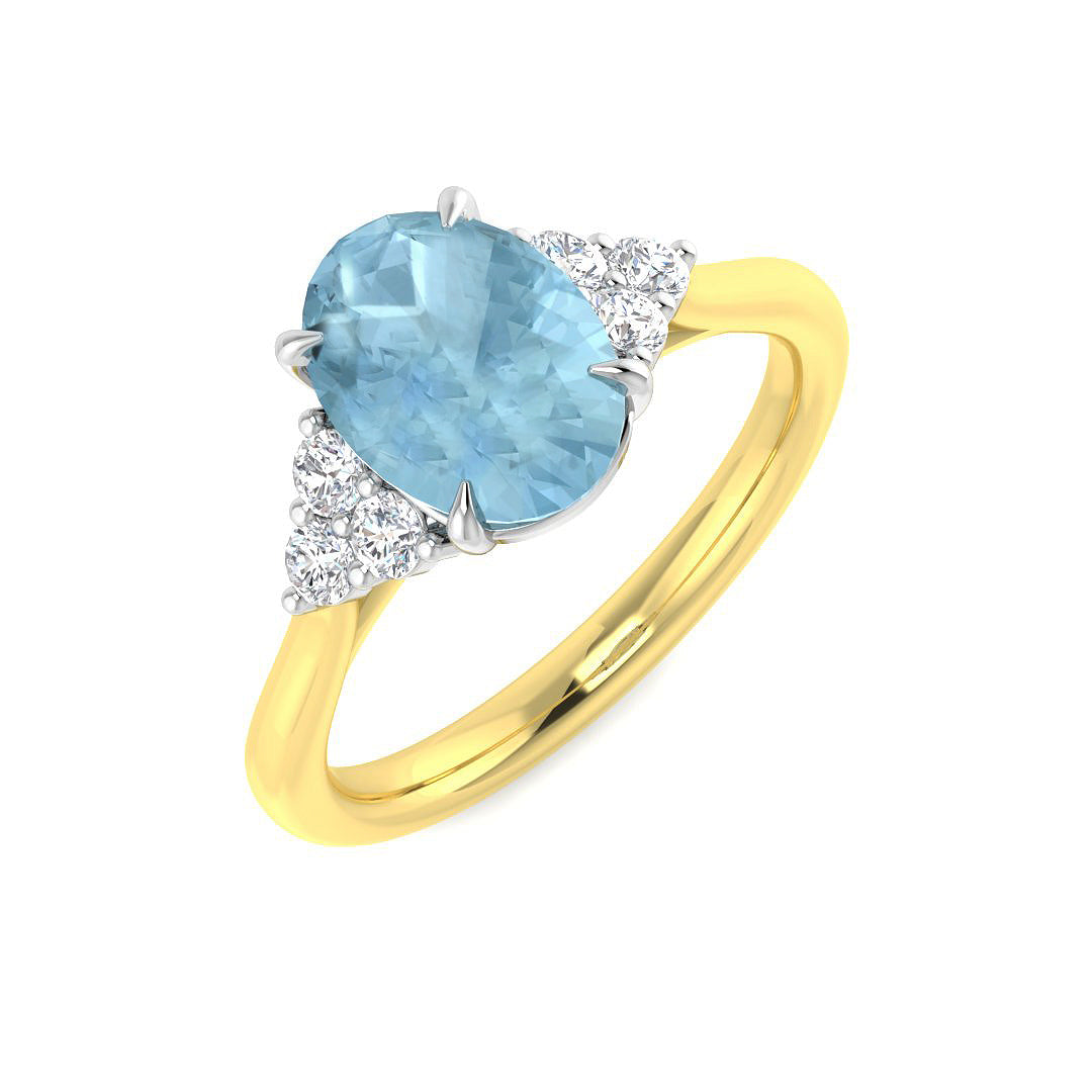 Oval Aquamarine Ring
