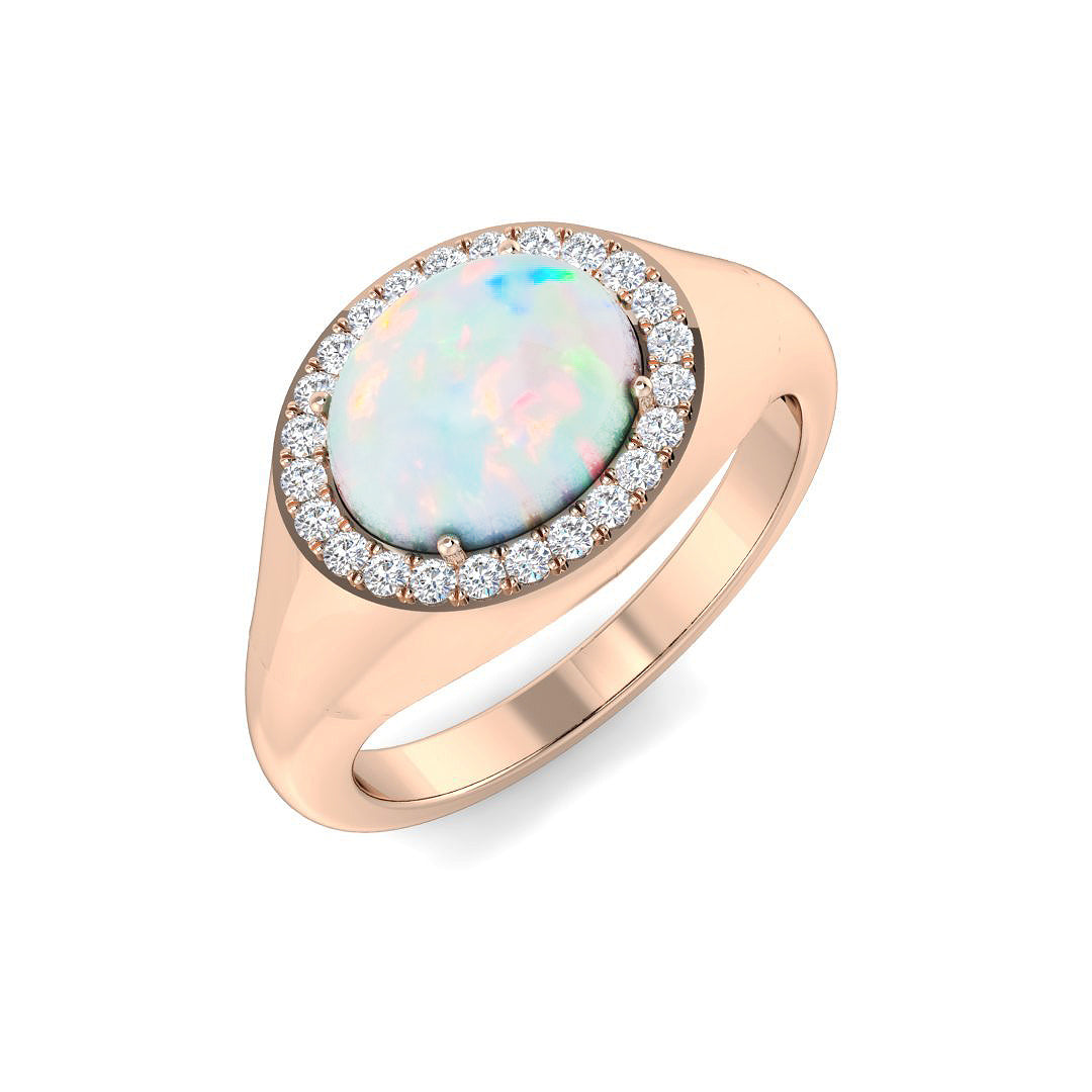 Oval Opal Ring