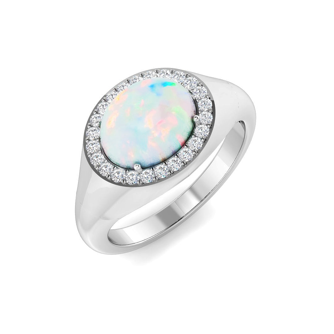 Oval Opal Ring