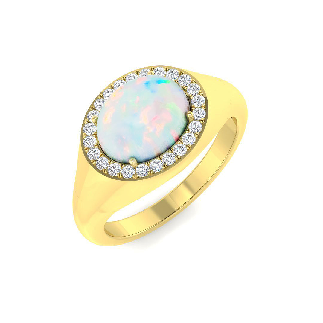 Oval Opal Ring