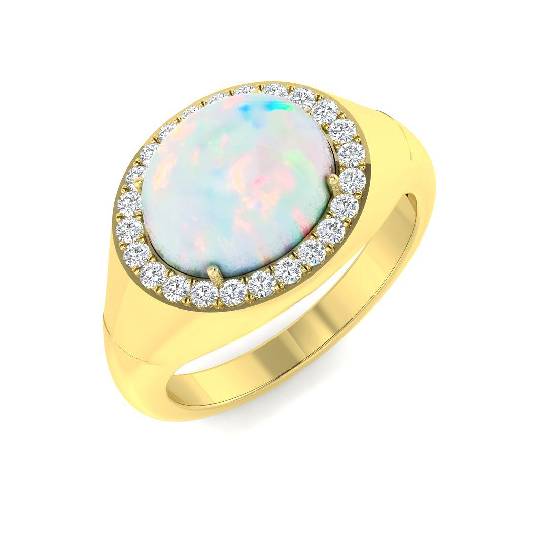 Oval Opal Ring