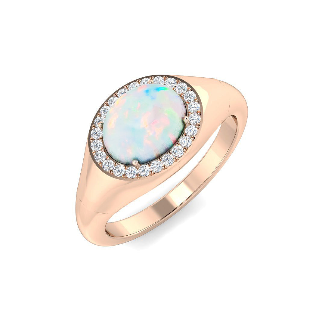 Oval Opal Ring
