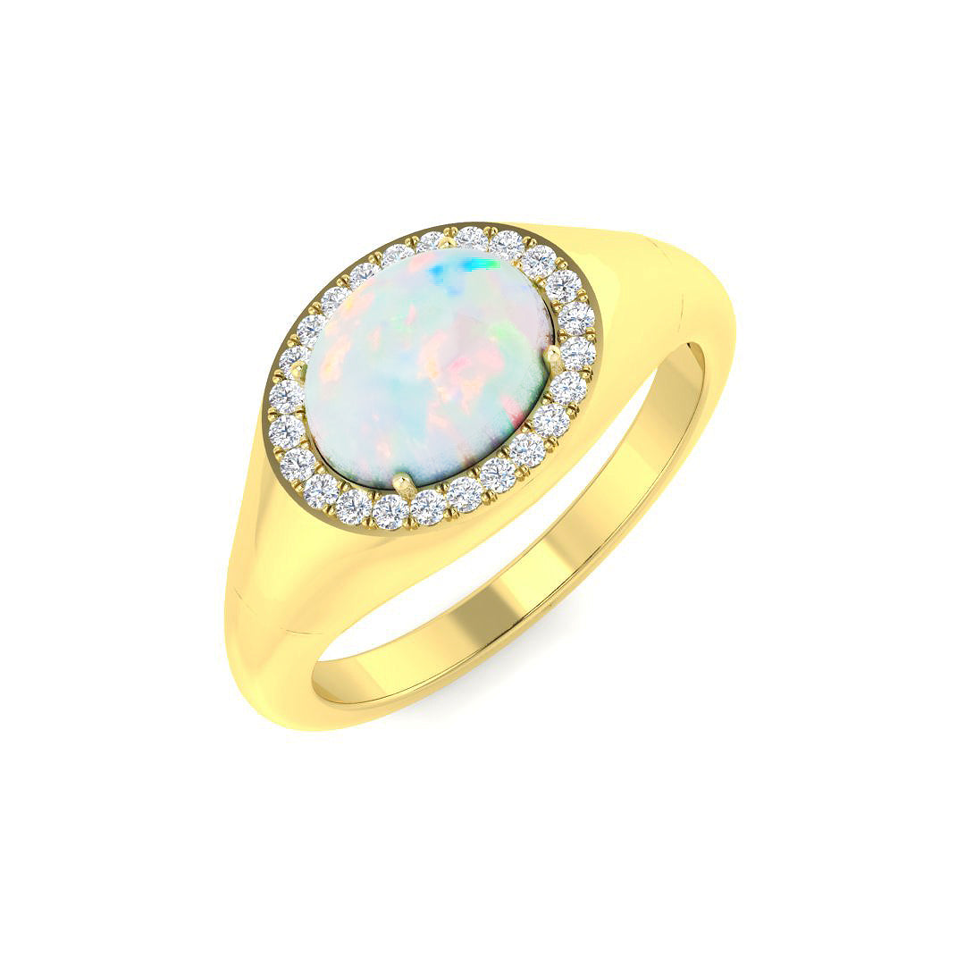 Oval Opal Ring