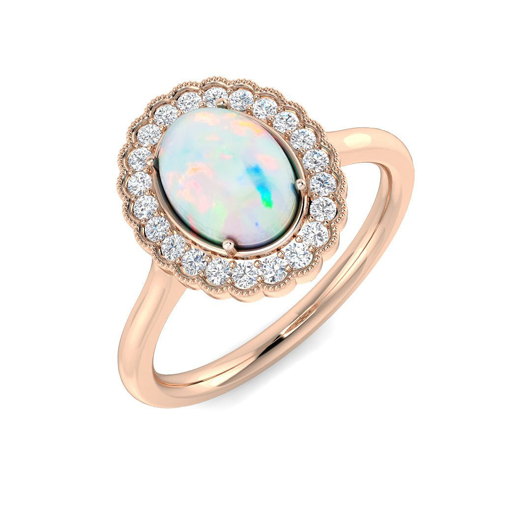 Oval Opal Ring