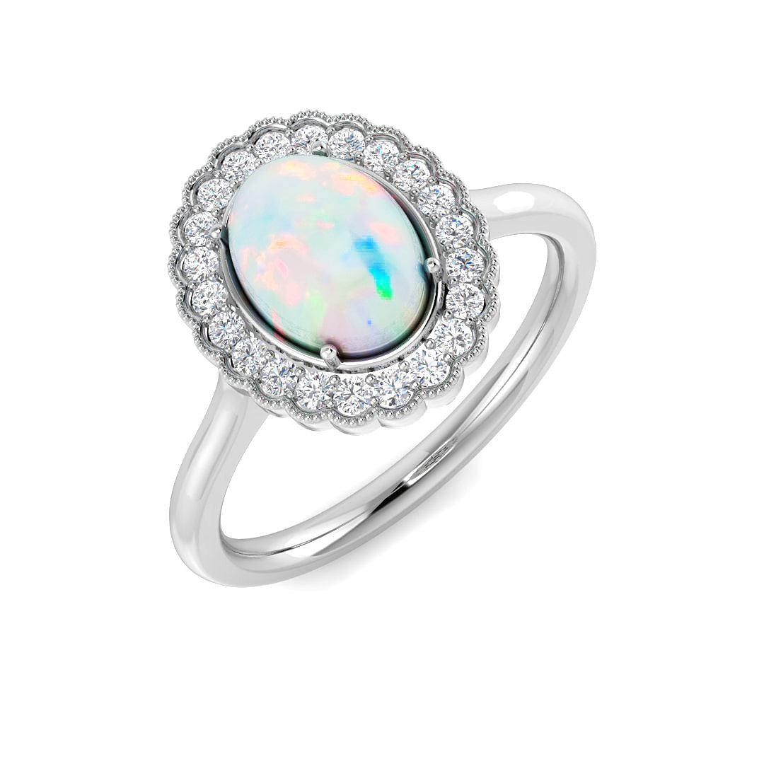 Oval Opal Ring