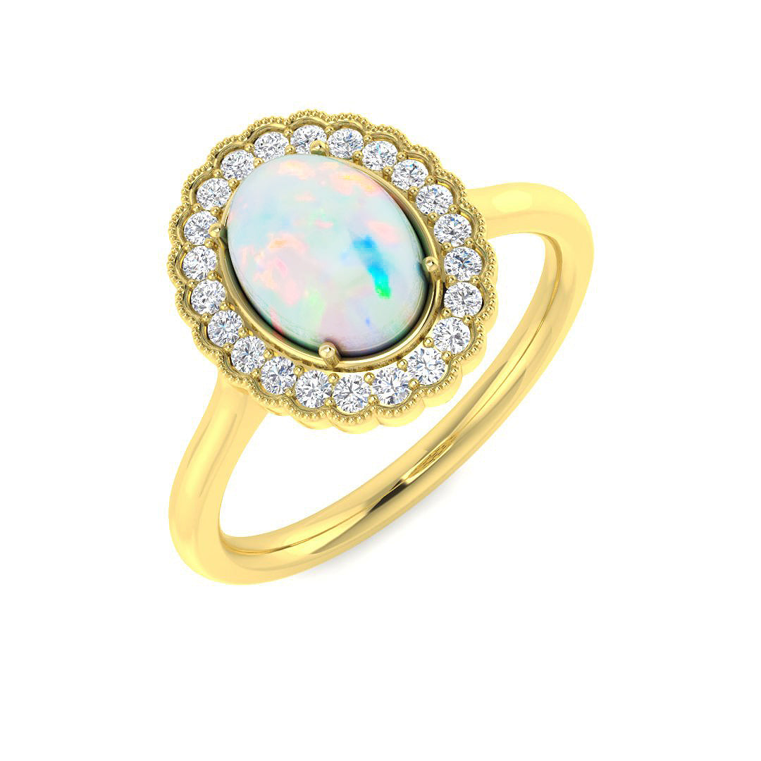 Oval Opal Ring