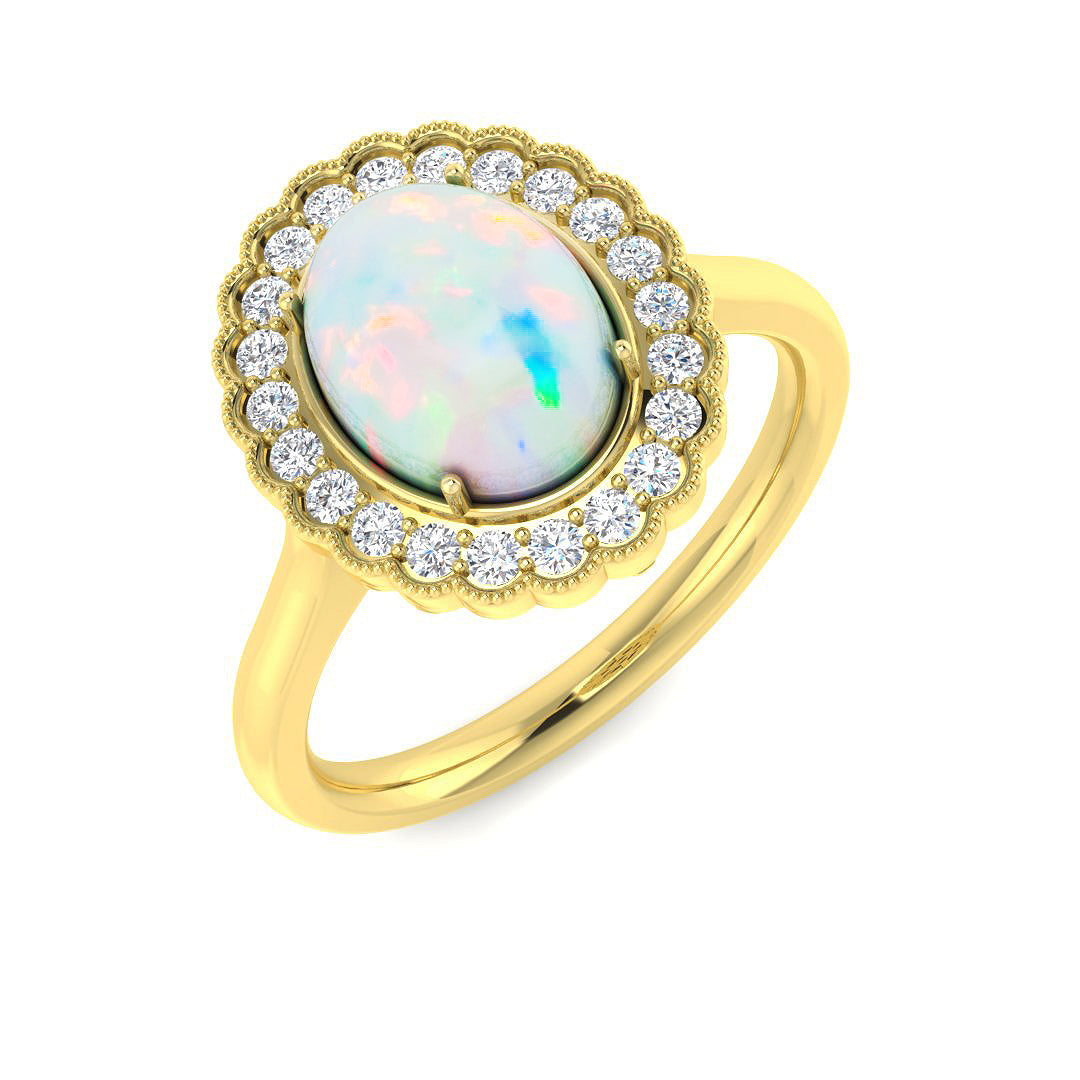 Oval Opal Ring