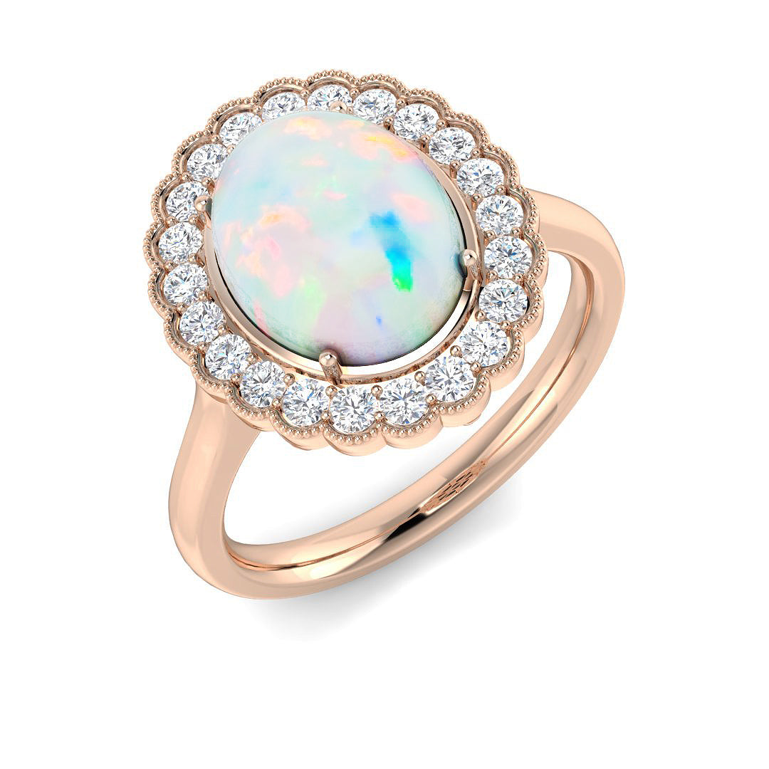 Oval Opal Ring