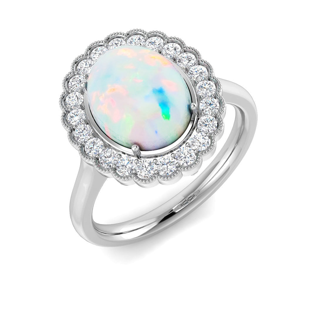 Oval Opal Ring