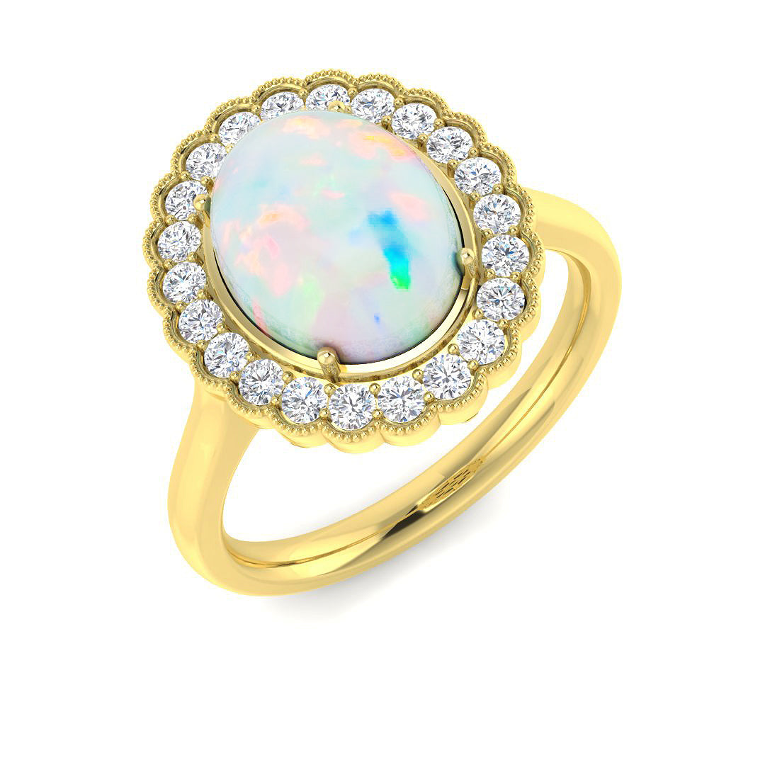Oval Opal Ring