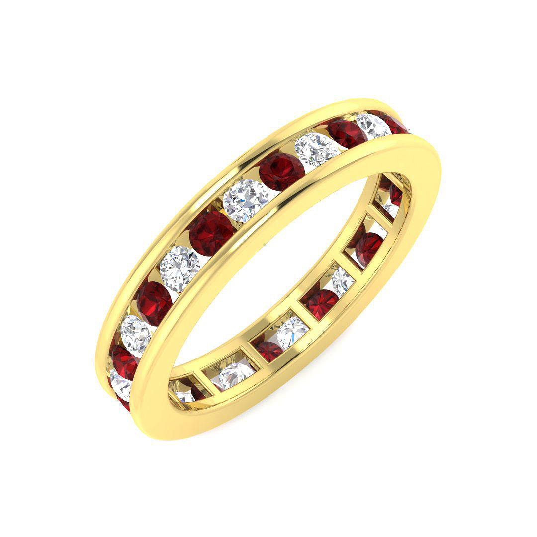 Round Garnet Ring
