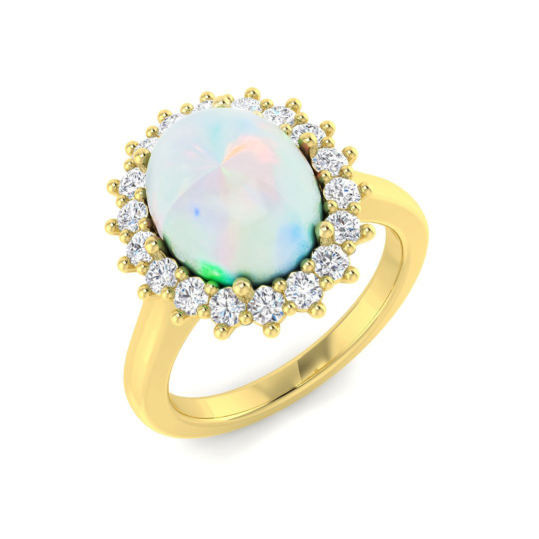 Oval Opal Ring