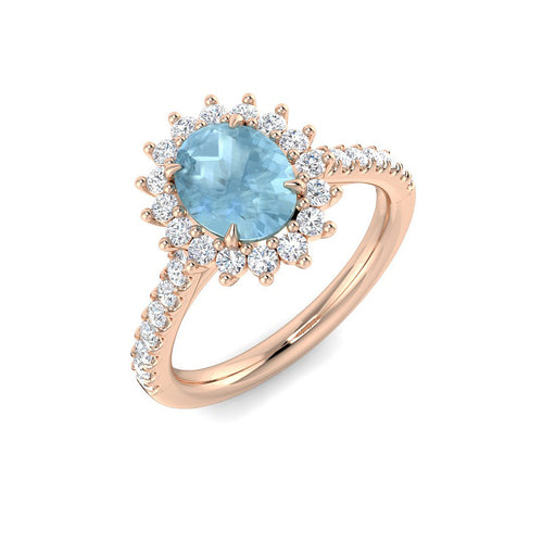 Oval Aquamarine Ring