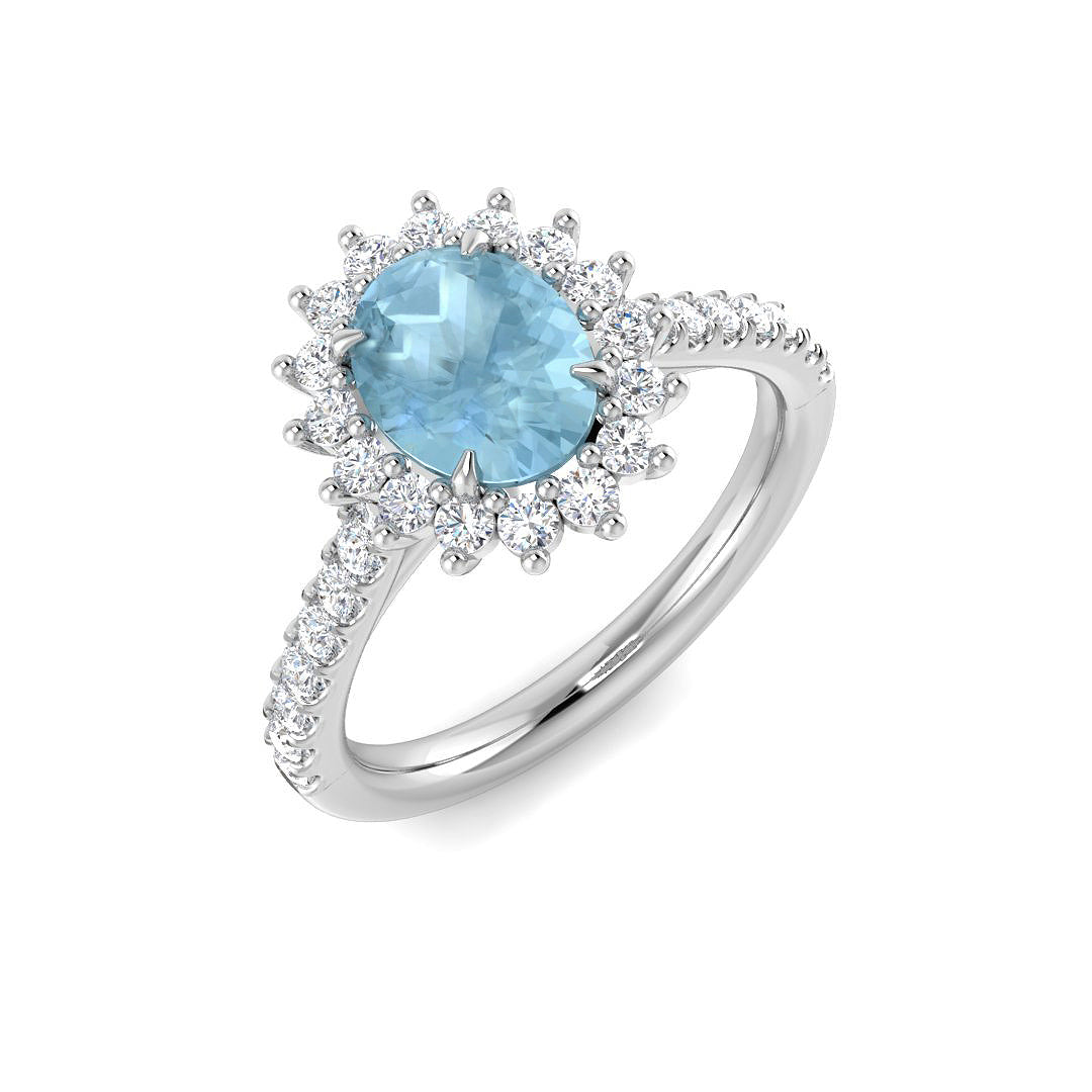 Oval Aquamarine Ring