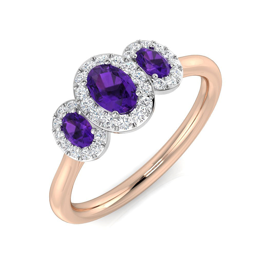 Oval Amethyst Ring