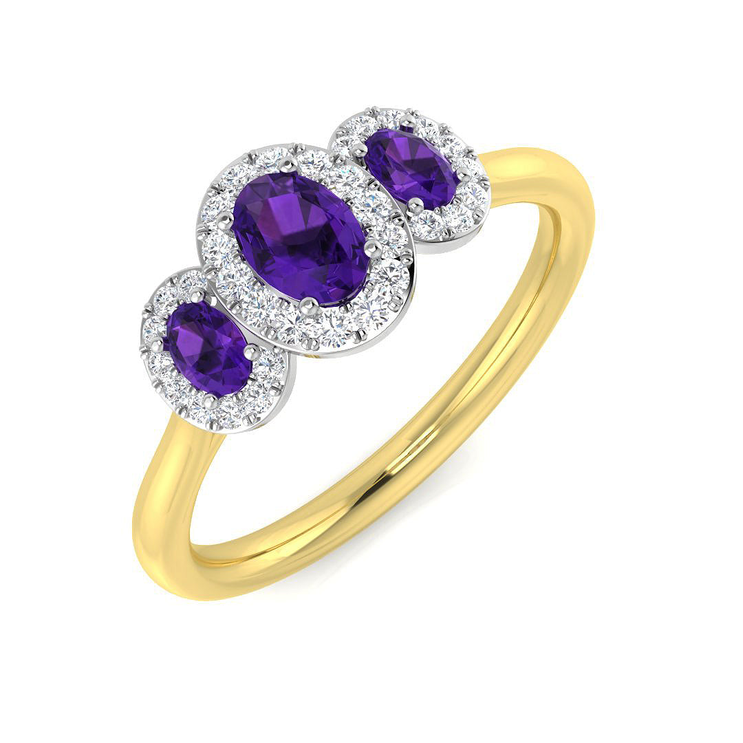 Oval Amethyst Ring
