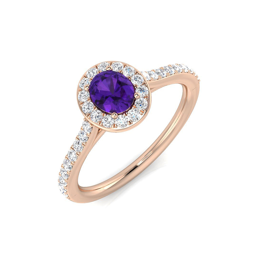 Oval Amethyst Ring