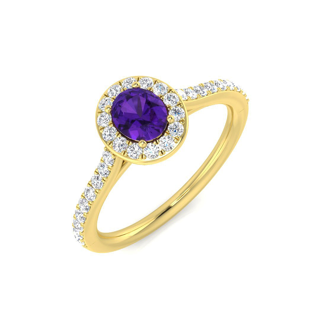 Oval Amethyst Ring