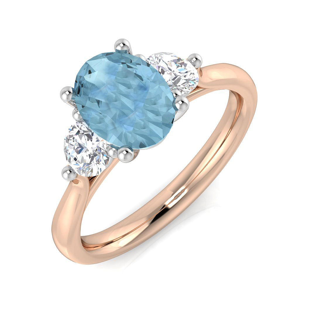 Oval Aquamarine Ring