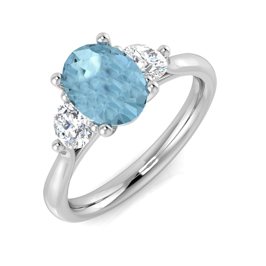 Oval Aquamarine Ring