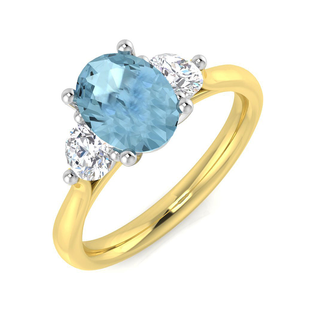 Oval Aquamarine Ring