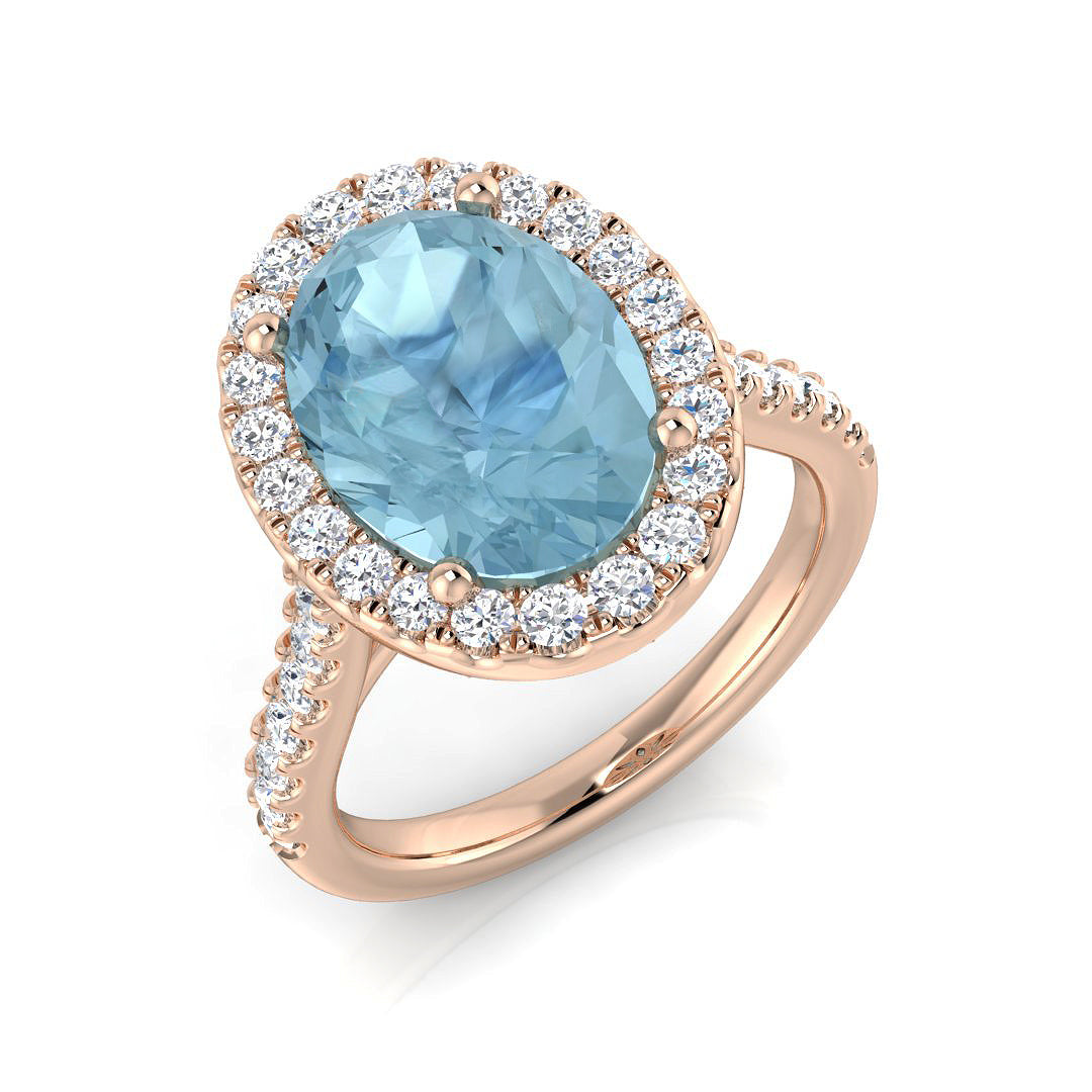 Oval Aquamarine Ring