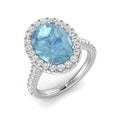 Oval Aquamarine Ring