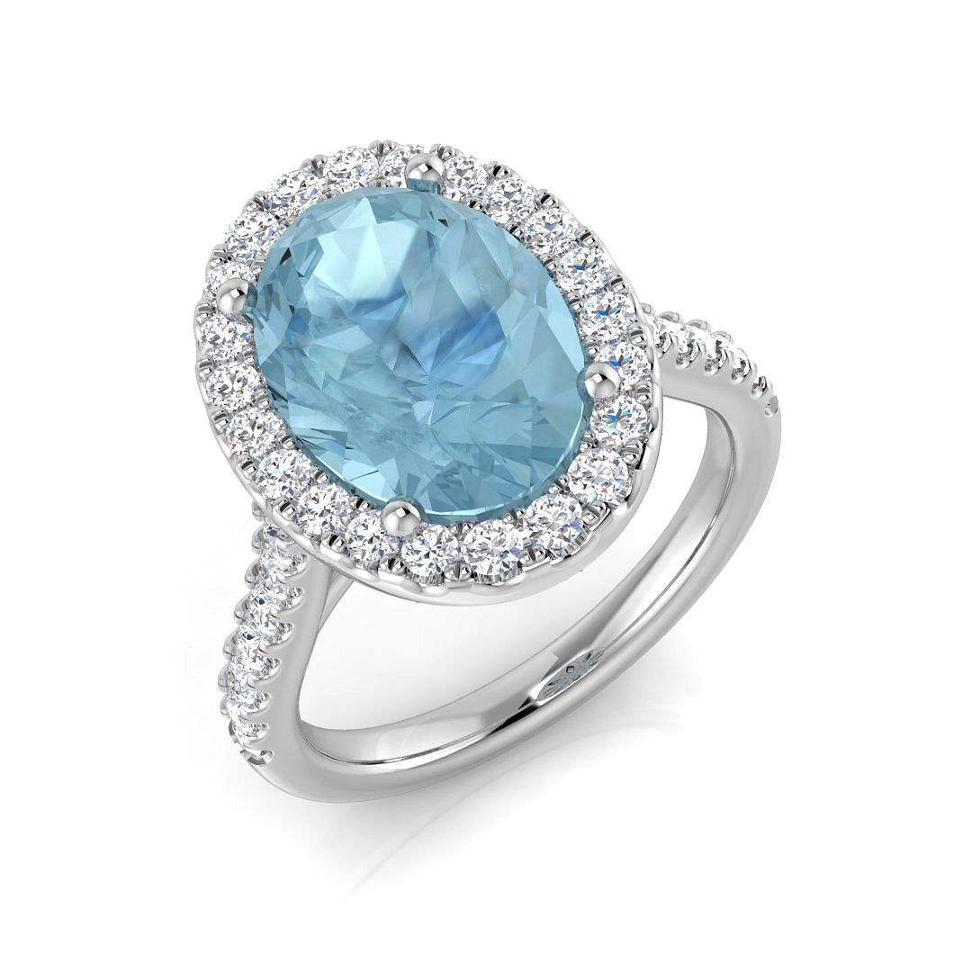 Oval Aquamarine Ring