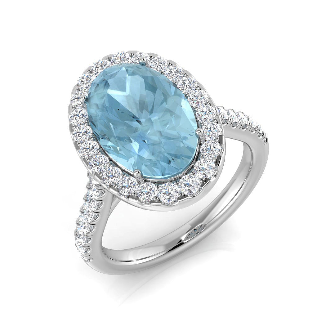 Oval Aquamarine Ring