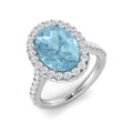 Oval Aquamarine Ring